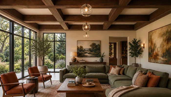 Faux Wood Beam Systems Cross Beam Ceiling Living Room
