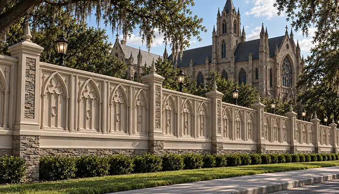 Stucco Architectural Fencing System Eternal Stone