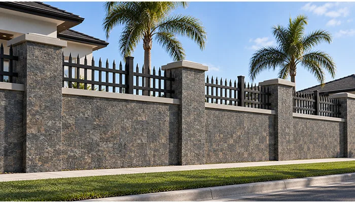 Stucco Architectural Fencing Systems Legacy Fortress
