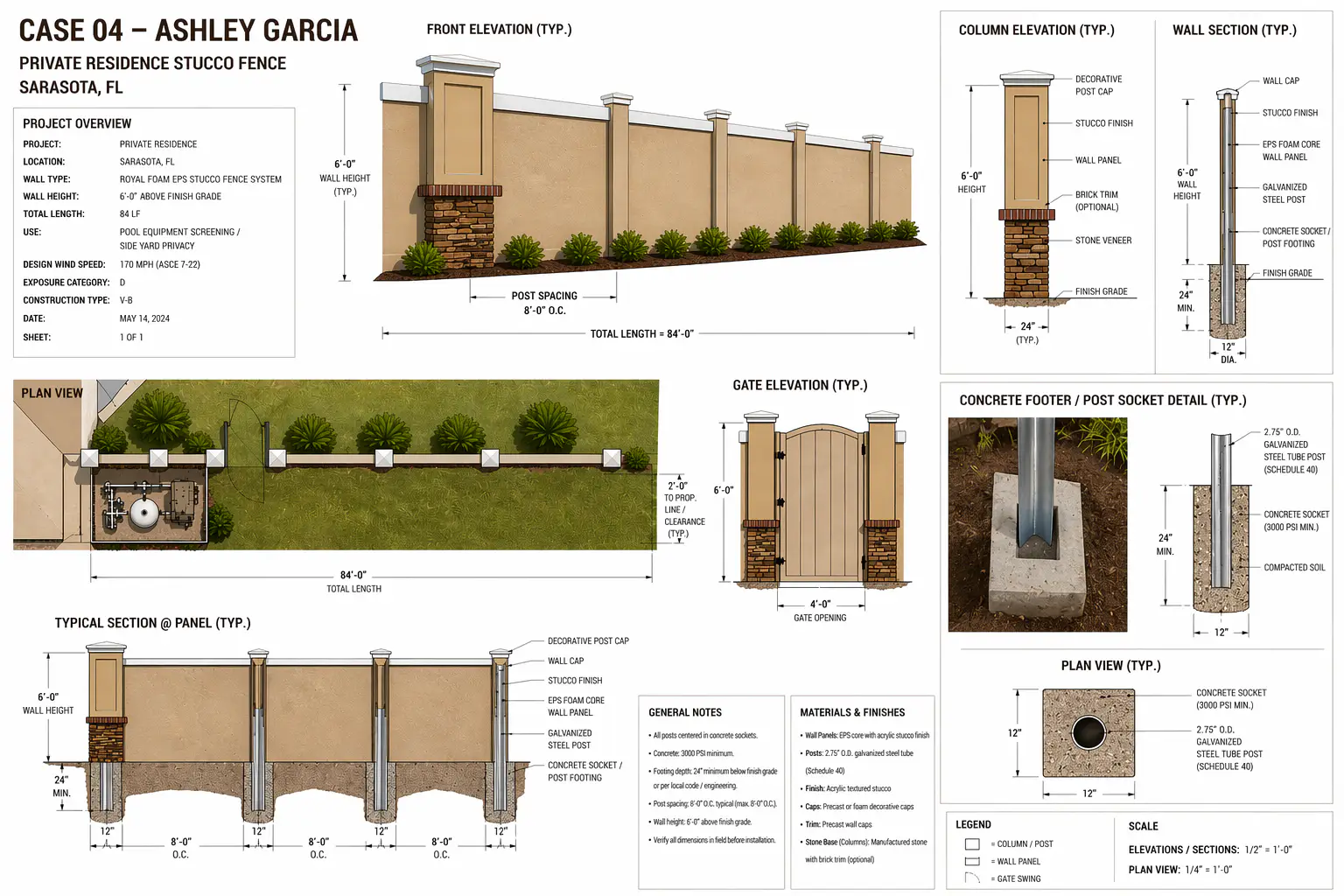 Private Residence Privacy Wall Sarasota FL Ashley Garcia