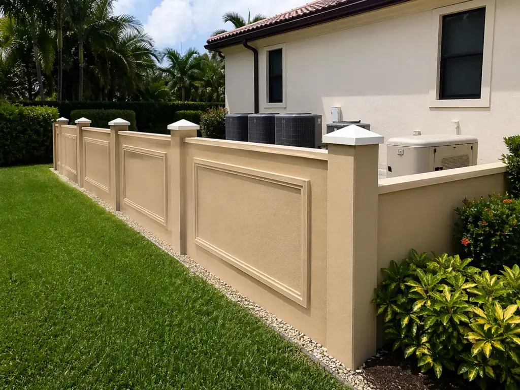 Private Residence Stucco Fence 1