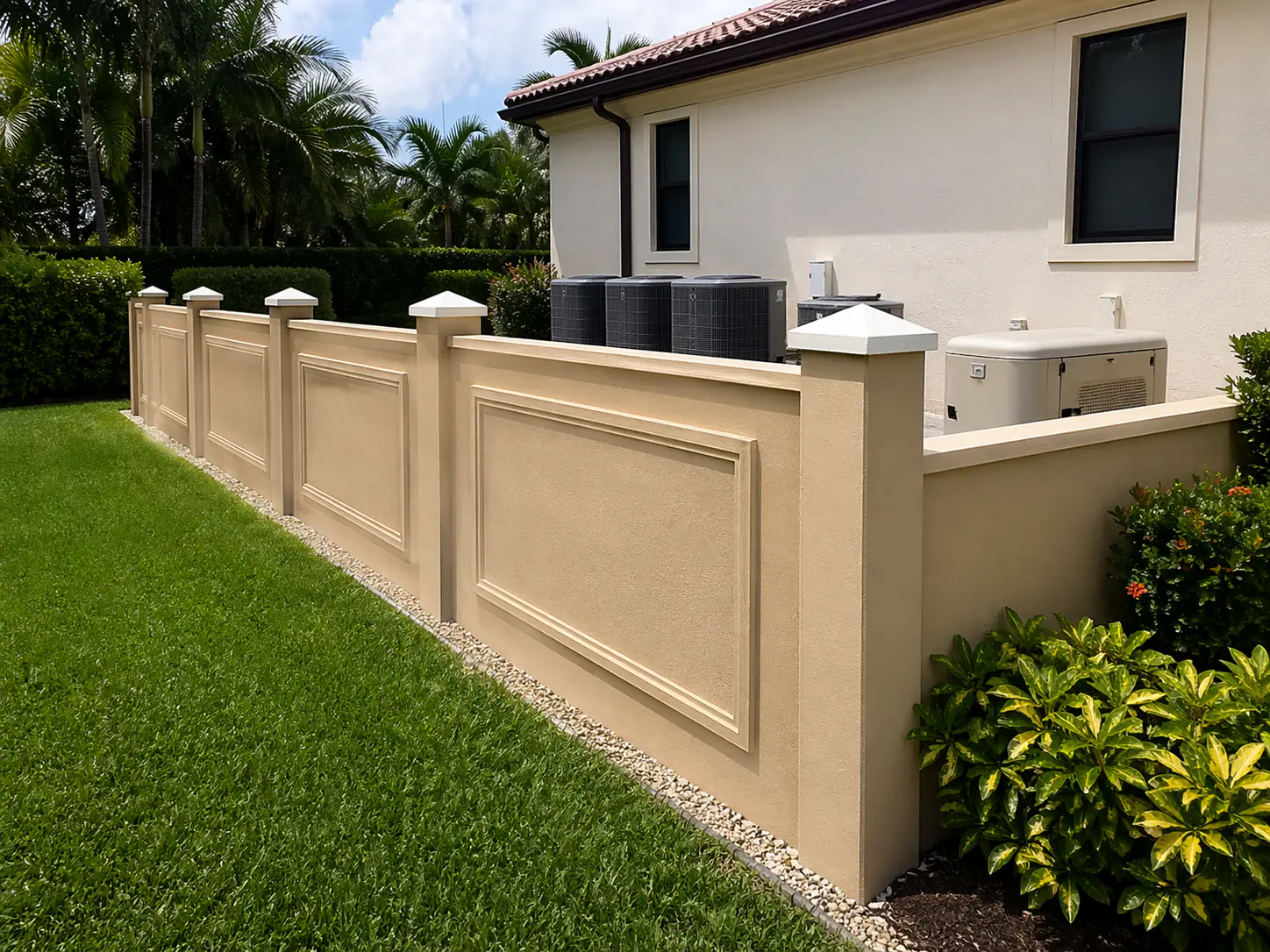 Private Residence Stucco Fence 1