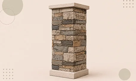 Faux Stone Column wraps